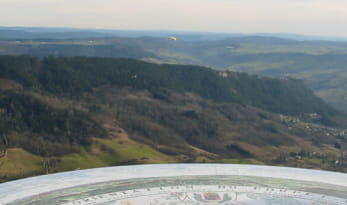 Vue des environs de Salins depuis le Mont Poupet