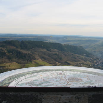 Vue des environs de Salins depuis le Mont Poupet
