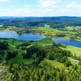 Belvédère sur le Lac de Bellefontaine et lac des Mortes