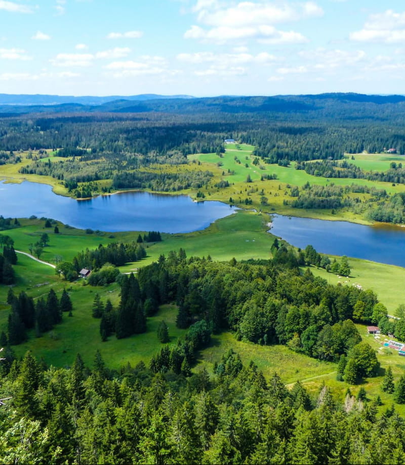 Belvédère sur le Lac de Bellefontaine et lac des Mortes
