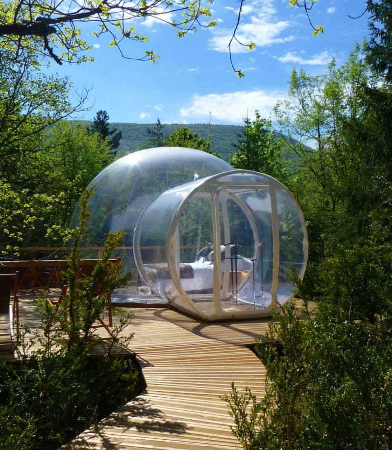 Bulle transparente du domaine des Georennes