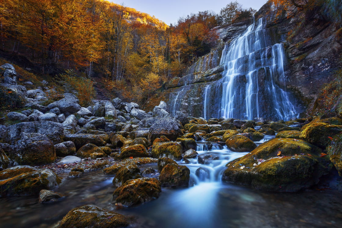 Cascades du Hérisson en automne