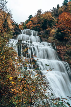 Cascade du Hérisson en automne