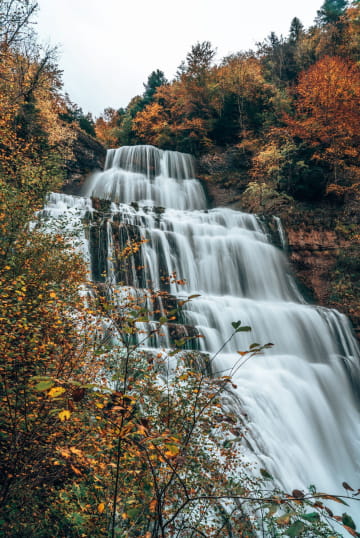 Cascade du Hérisson en automne