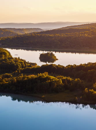 Coucher de soleil depuis le Belvédère des quatre lacs