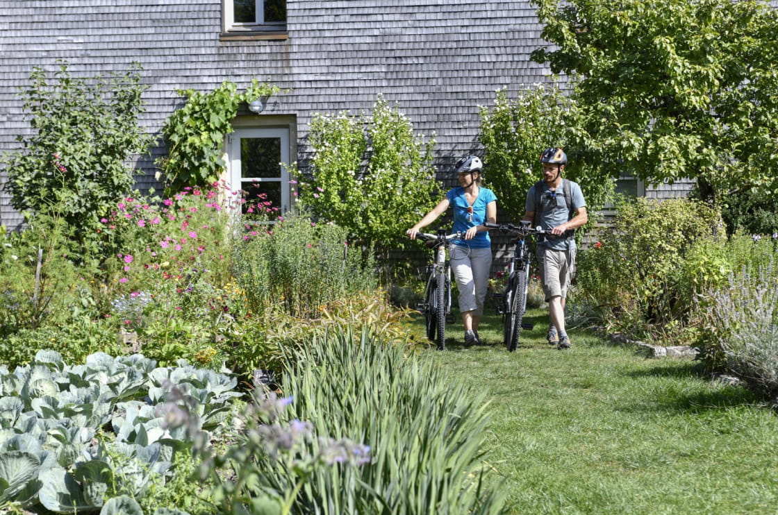 Pause dans le jardin de curé