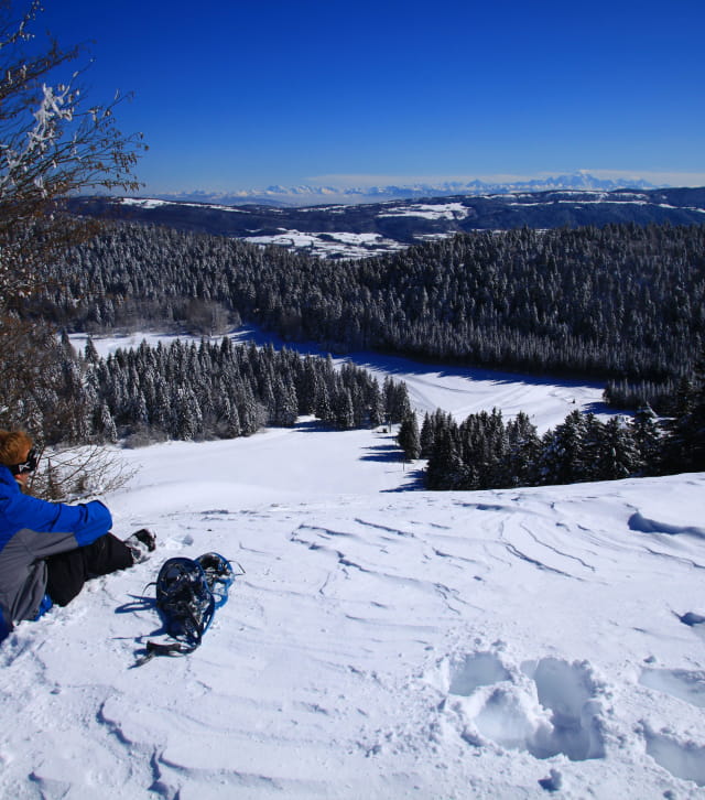 Raquettes et découverte de beaux panoramas sur les Alpes