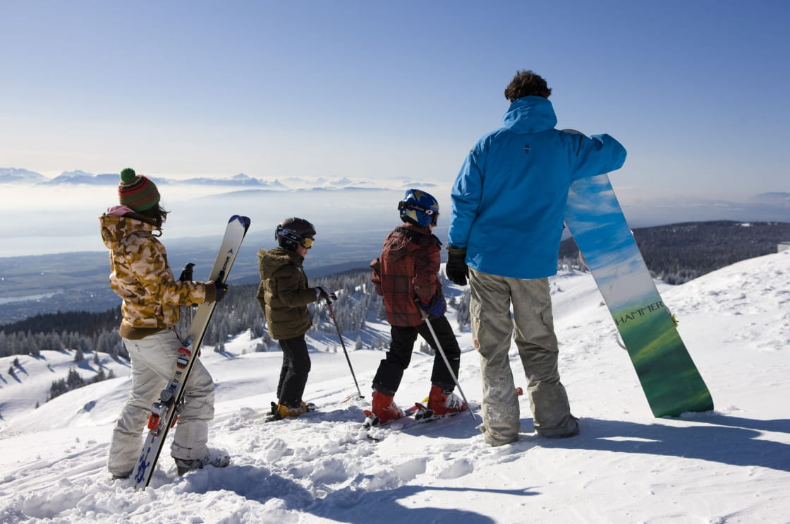 Ski alpin et snow en famille au sommet de La Dôle