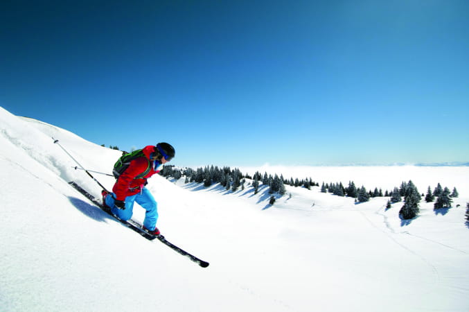 Ski telemark en station