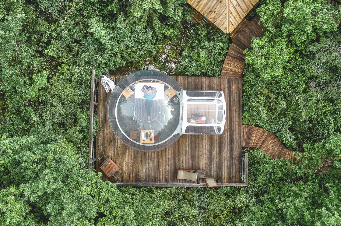 Vue par drone des bulles