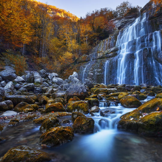 Cascade du Hérisson en automne