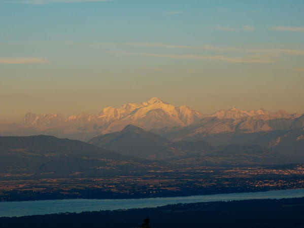 Mont-Blanc et Lac Léman depuis le col de la Faucille