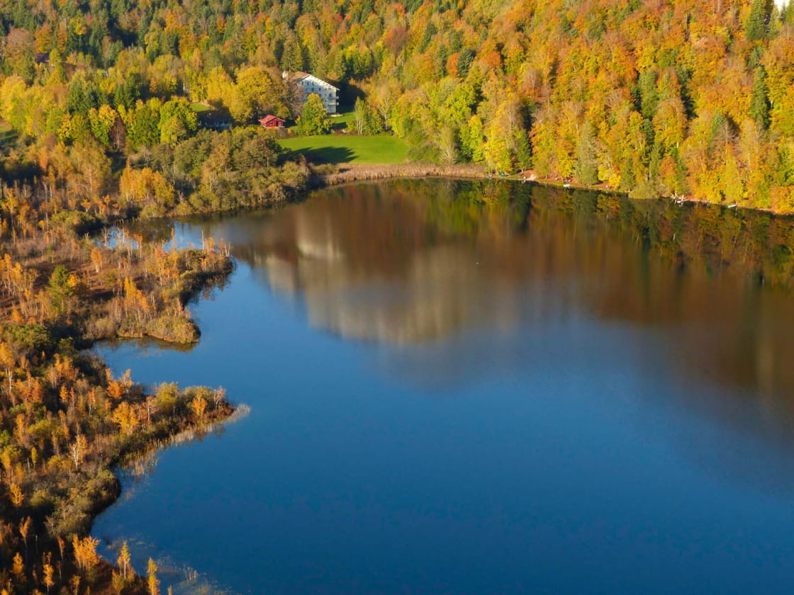 Lac de Bonlieu depuis le belvédère de la Ronde