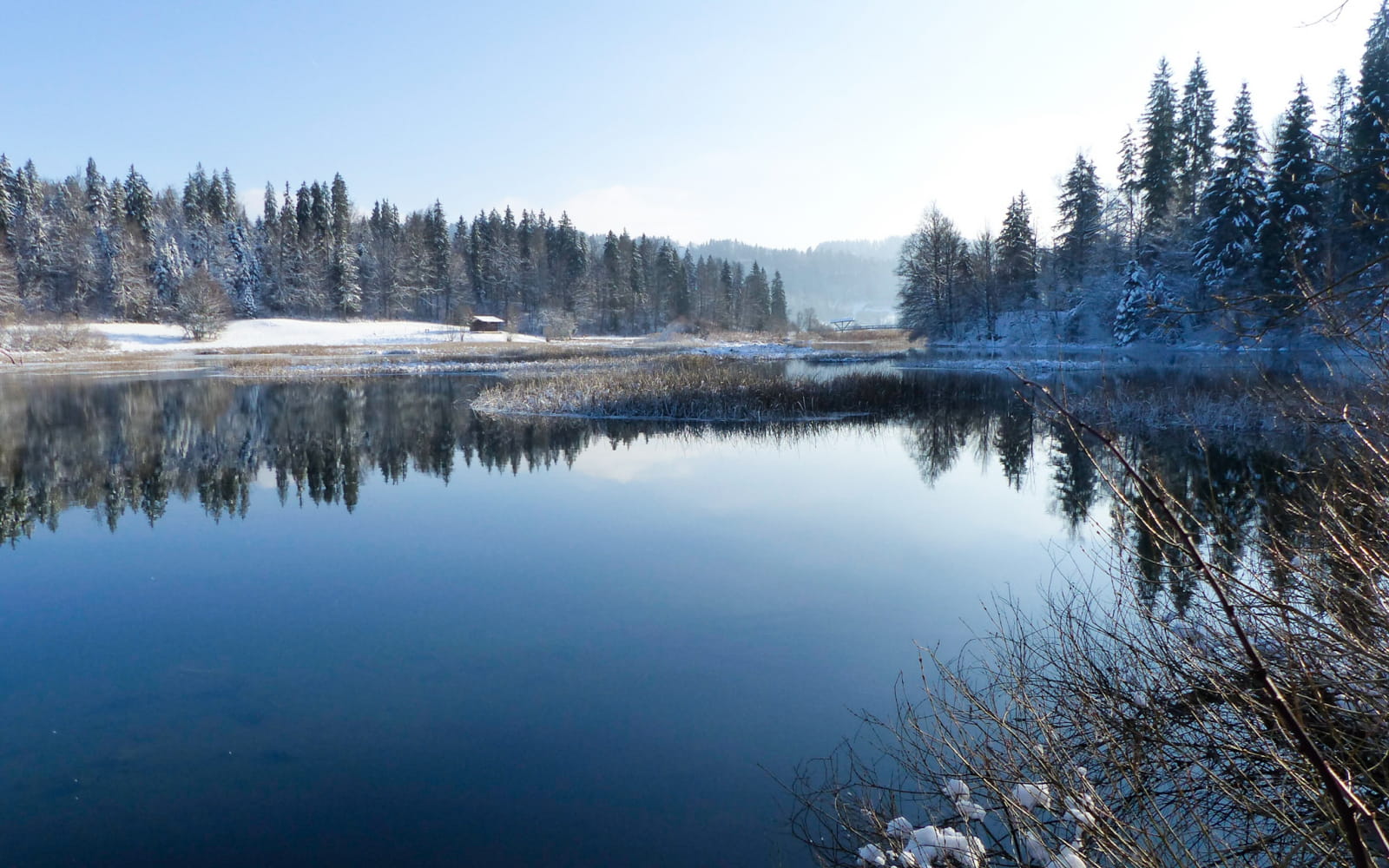 lac saint point en hiver
