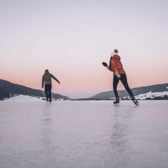 patinage sur le lac des Rousses