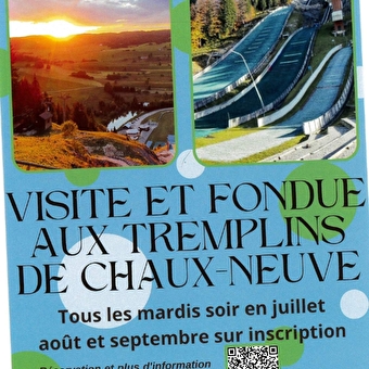 Visite des tremplins de Saut à ski et fondue - CHAUX-NEUVE