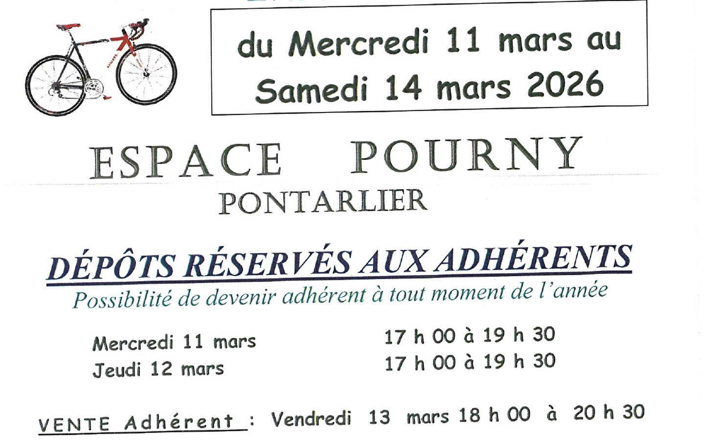 Bourse aux vélos et plein air