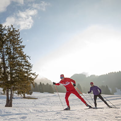 Cours de ski de fond avec l'ESF aux Plans d'Hotonnes