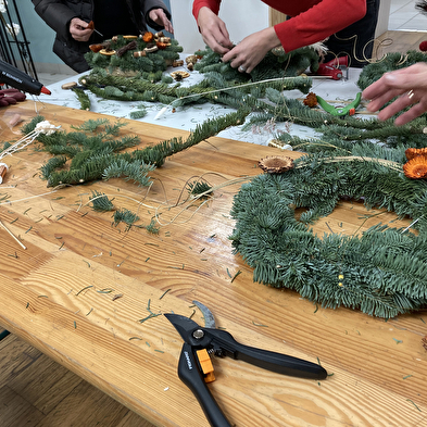 Atelier couronne de noël pour les ados / adultes