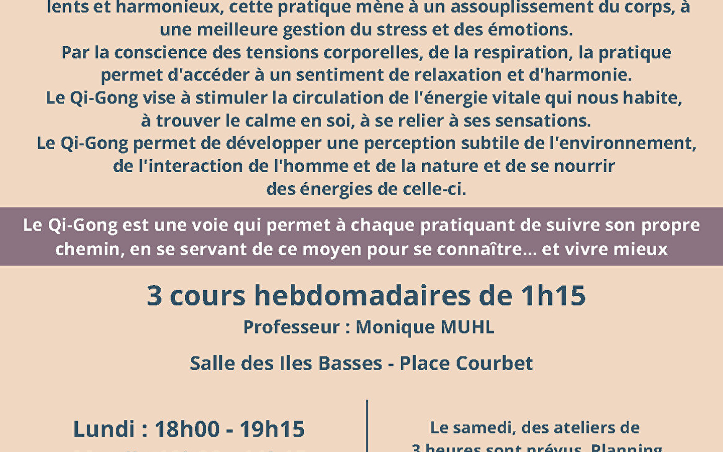 Cours de Qi-Gong