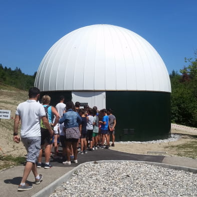 Séance au planétarium de l'Observatoire de la Lèbe