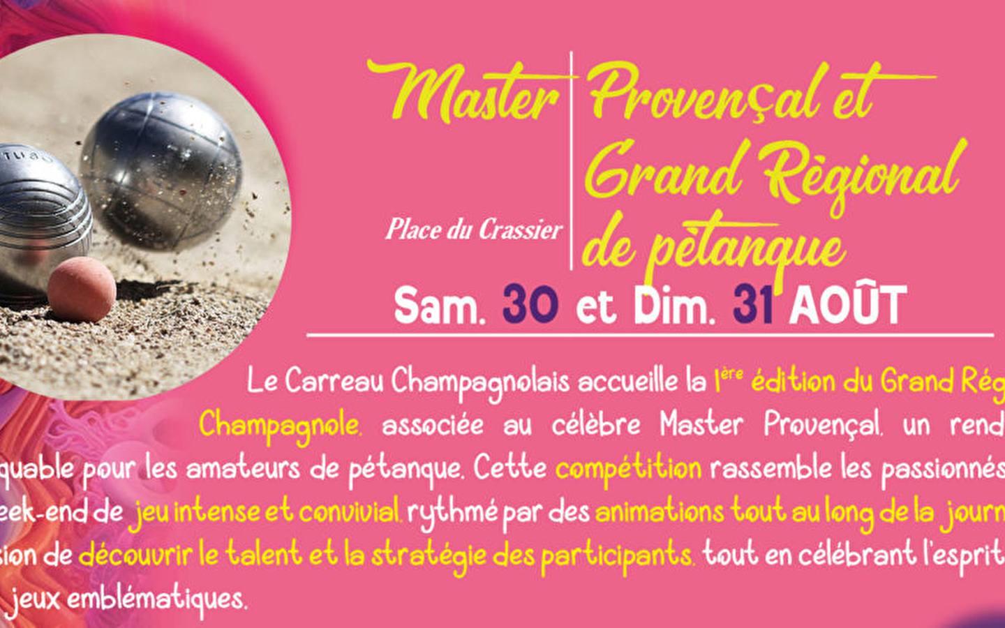Master Provençal et Grand Régional de pétanque