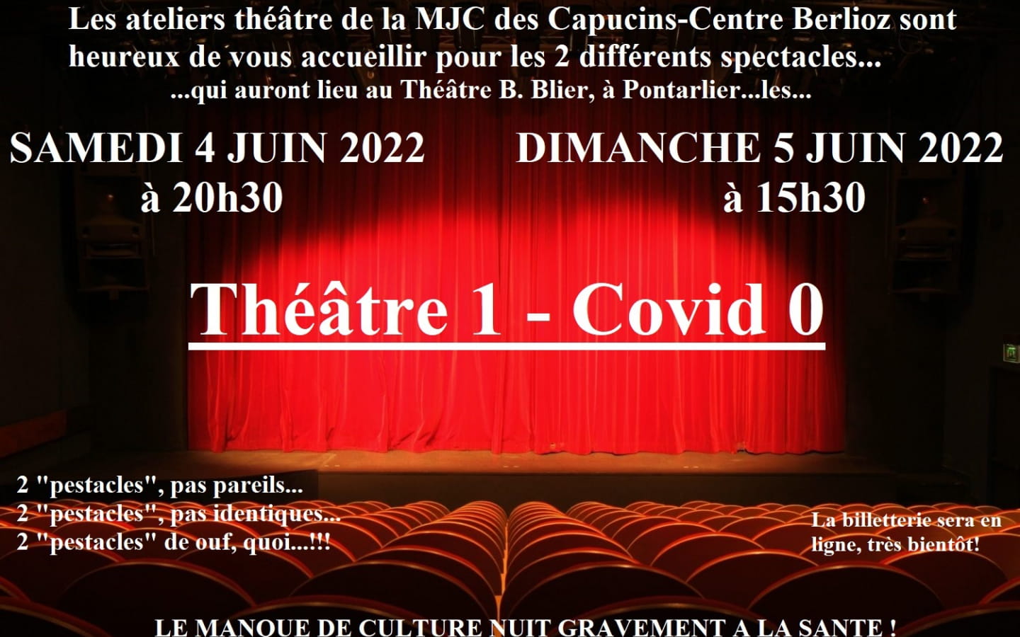 Spectacle - Théâtre 1 - Covid 0