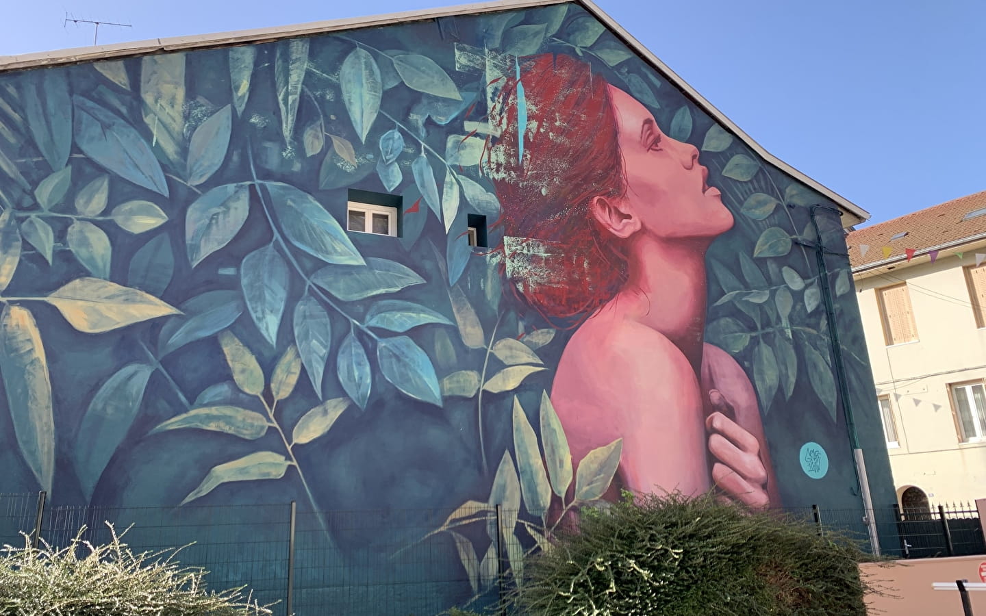 Fresques et murs peints - Angelina au vert de Graffmatt