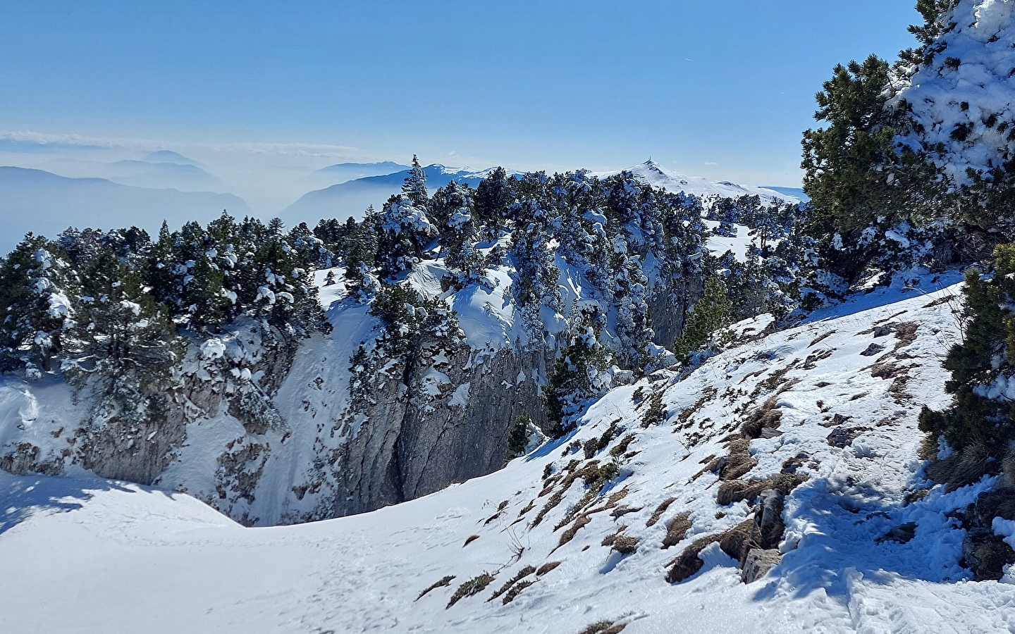 Sentier raquettes de Lélex au Crêt de la Neige