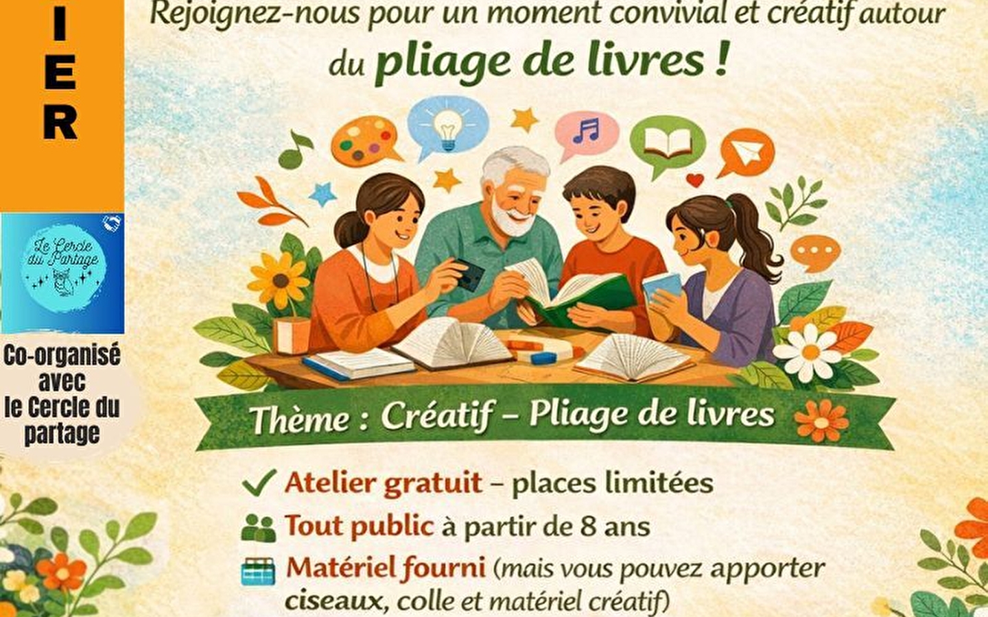 Rendez-vous du partage - Atelier pliage de livres