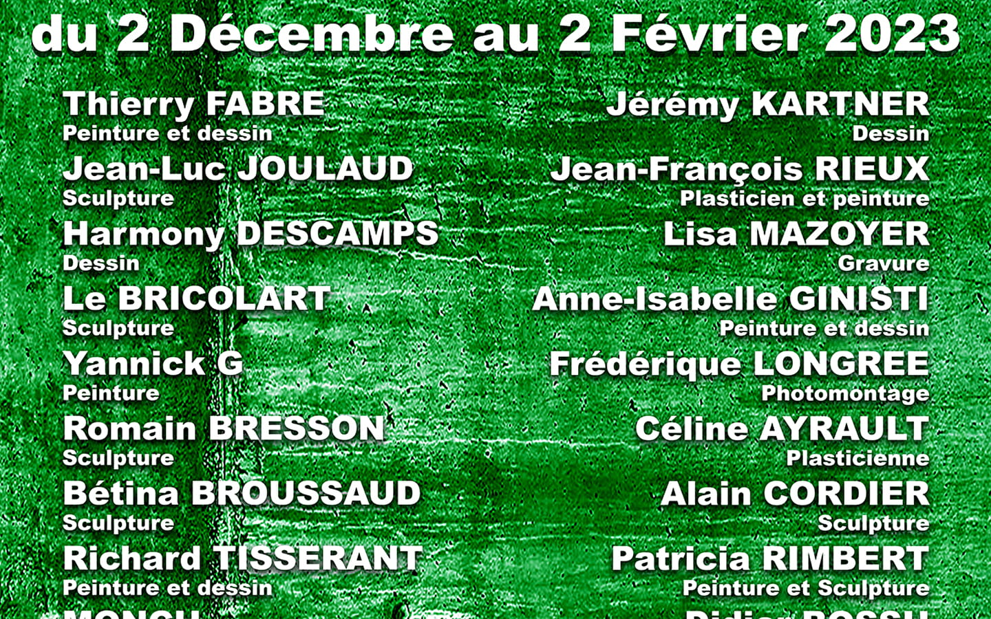 Exposition spéciale Galerie 2023 : petits formats petits prix