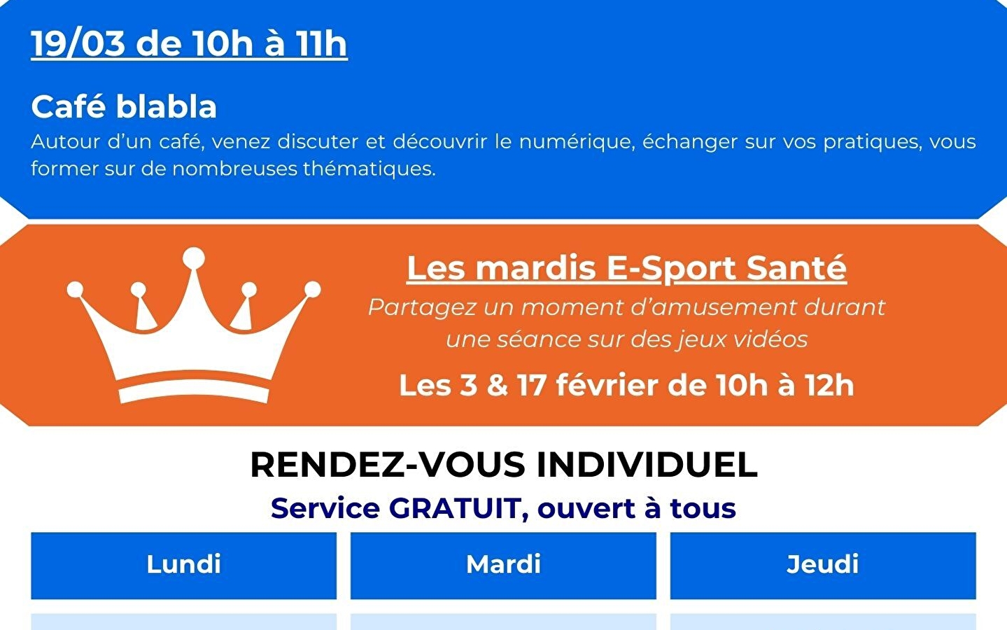 Programmation ateliers Conseiller Numérique mars 2026