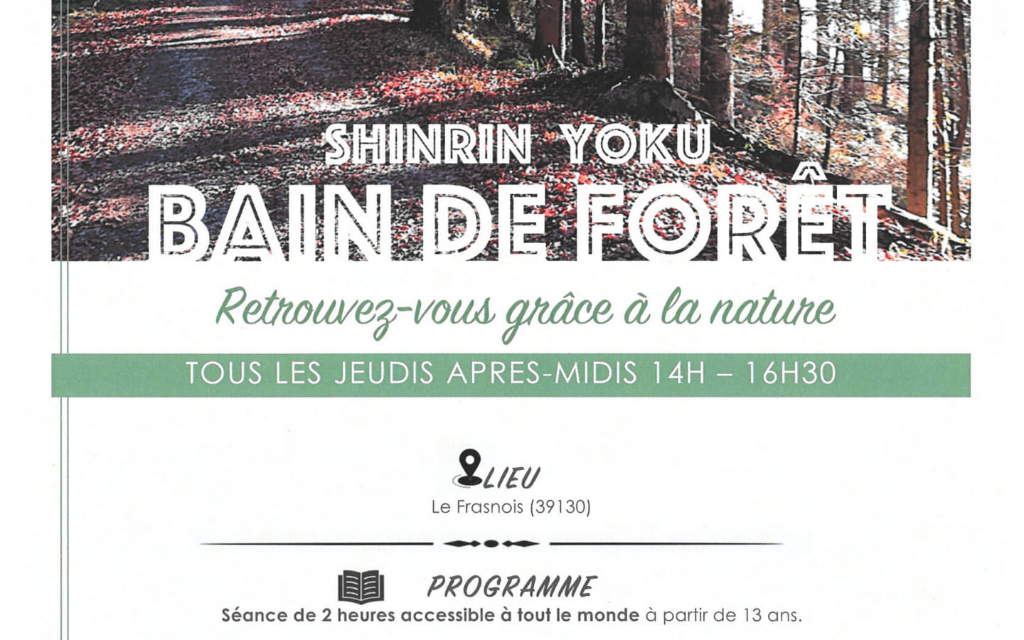 Bain de forêt (Shinrin yoku)