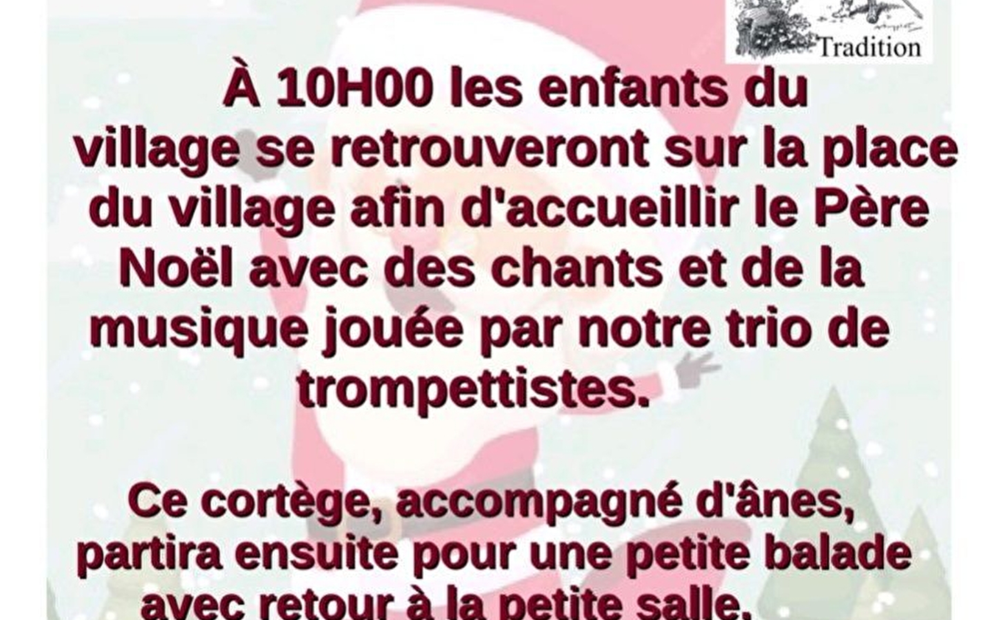 Le père Noël sera de passage