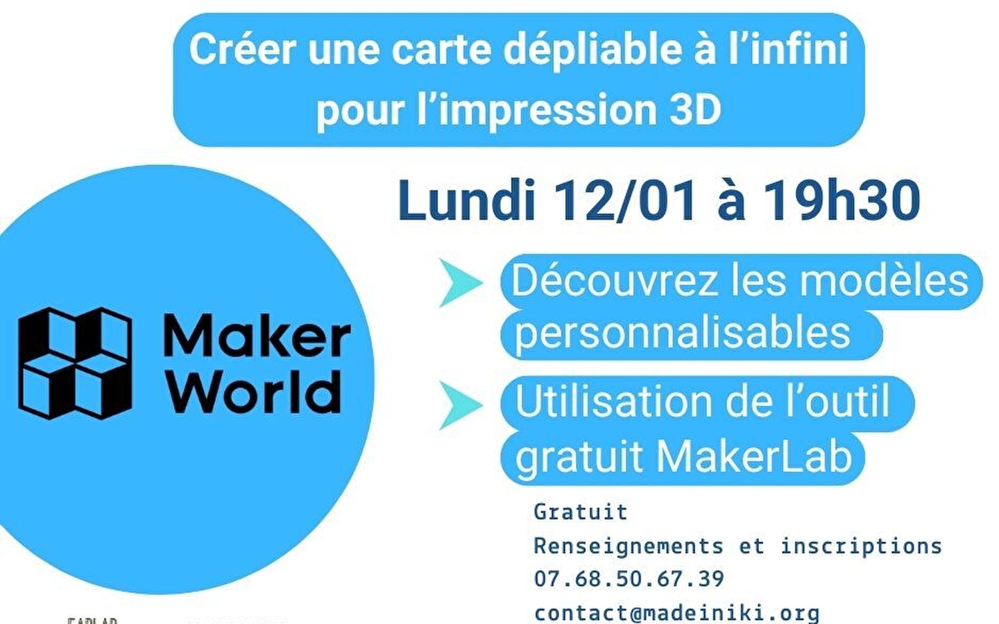 Conception d'une carte dépliable imprimable en 3d