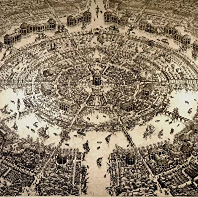 Exposition de gravures architectures avec alain combier