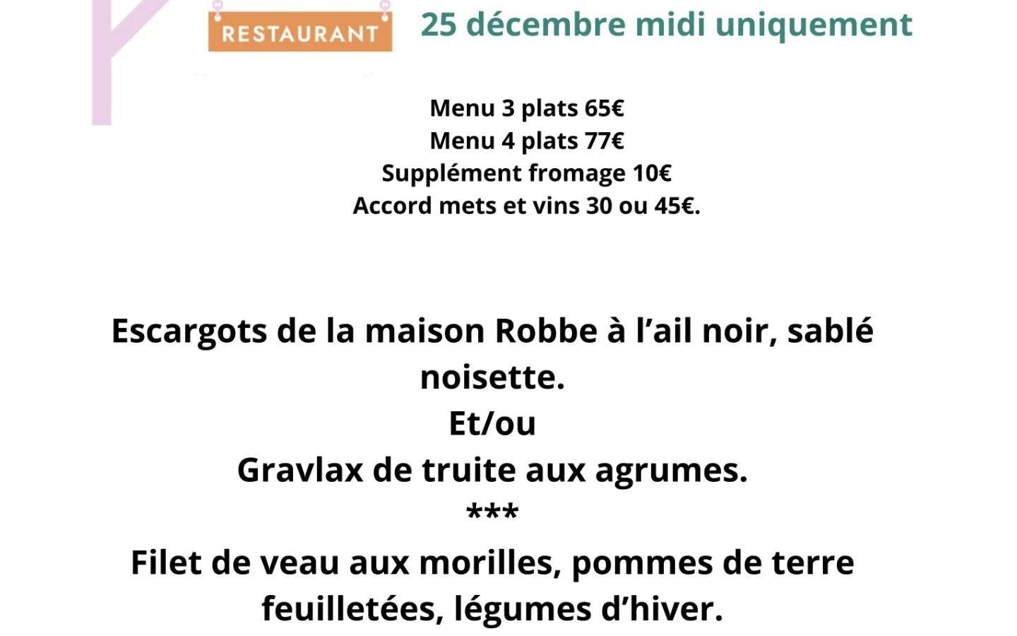 Menus de Fêtes