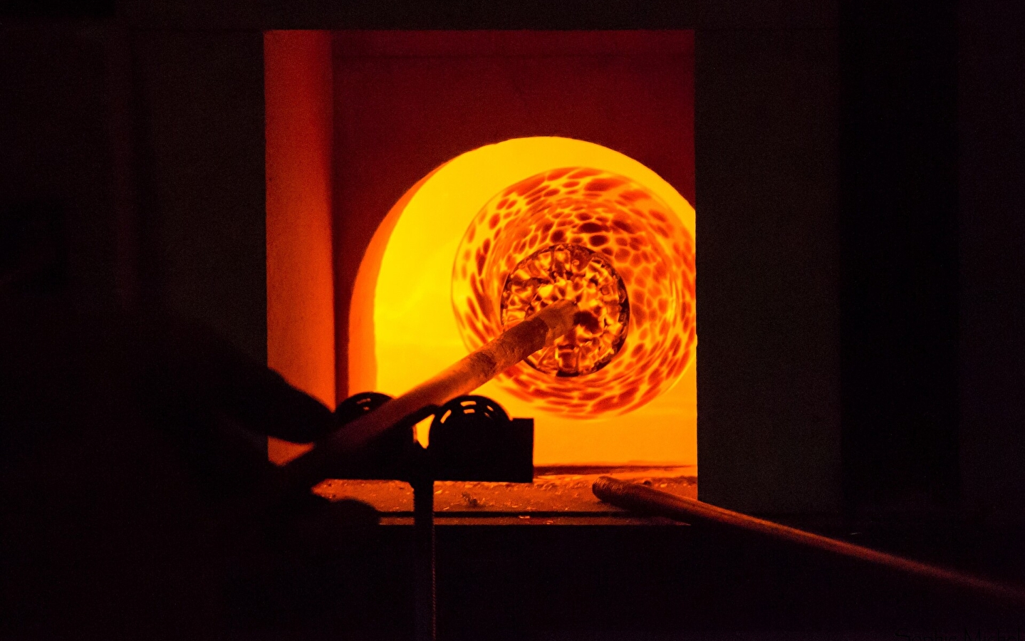 Démonstration de soufflage de verre