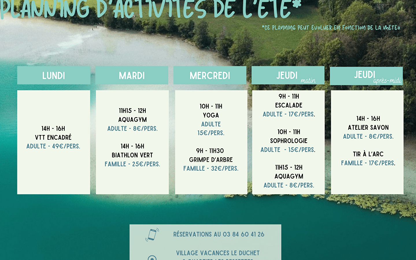 Mercredi au Duchet : Yoga et/ou grimpe d'arbres