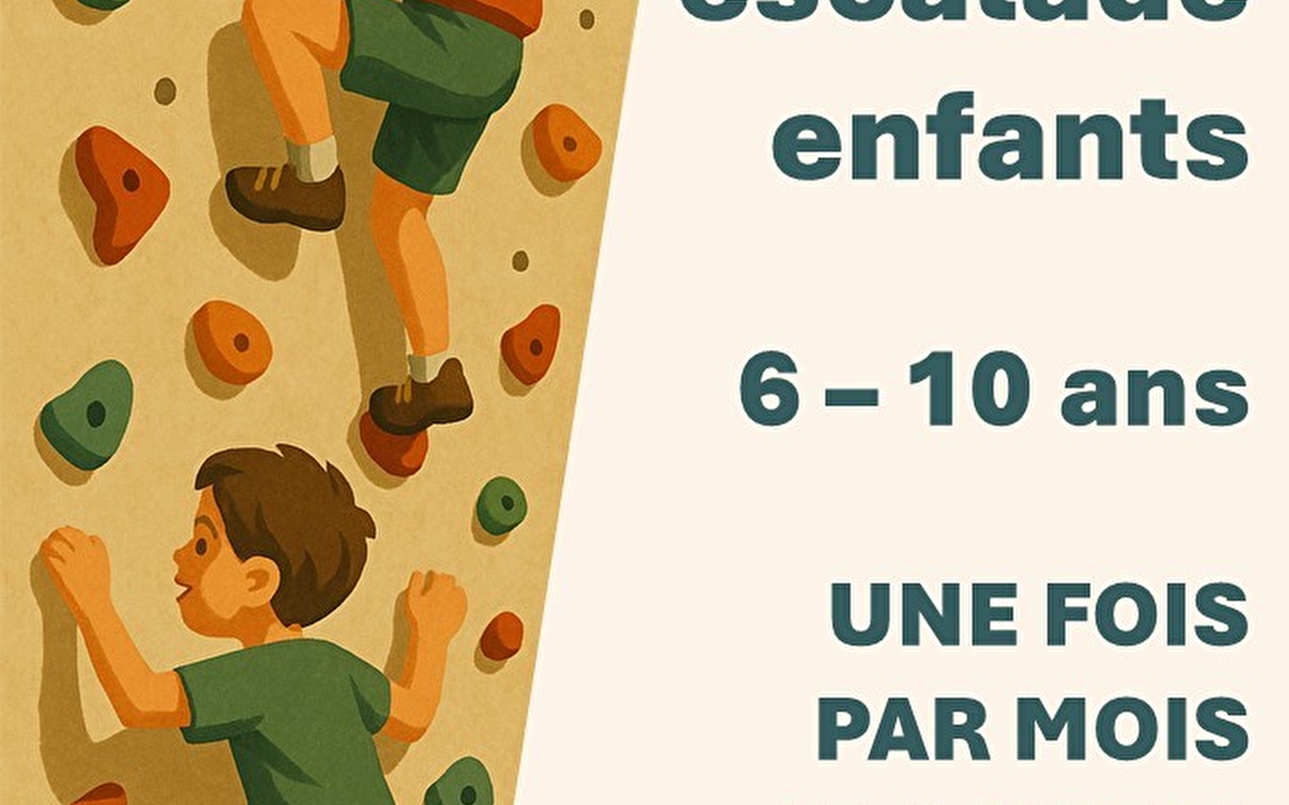 Club d'escalade pour enfants (6-10 ans)