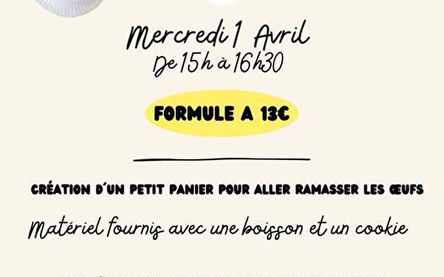 Atelier créatif enfant spécial Pâques