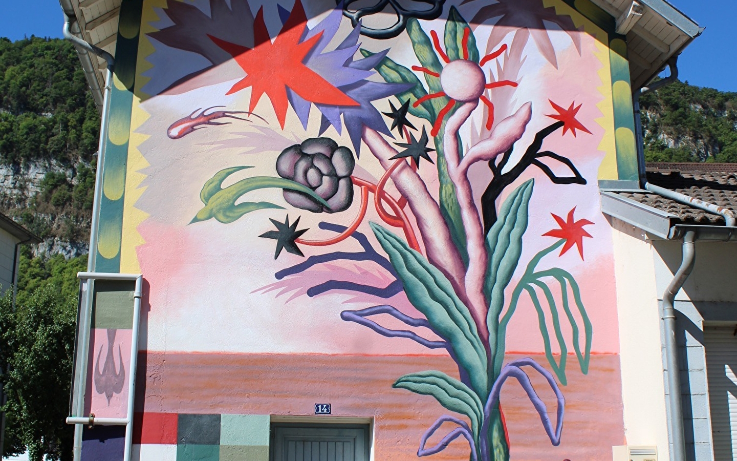Fresques et murs peints - Les fleurs fantastiques de Loraine Motti