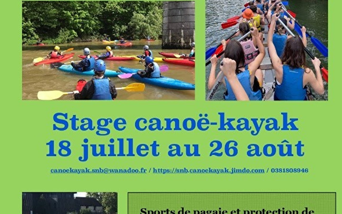 Les stages d’été à la SNB sont de retour du 18 juillet au 26 août !