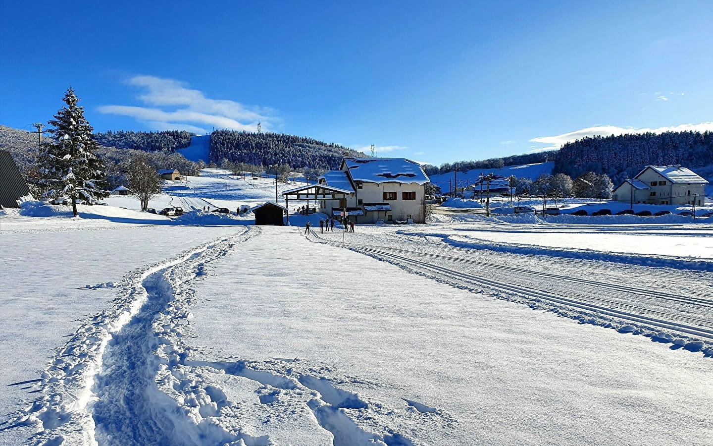 Piste verte de ski de fond du Plateau de Retord : Le Chemin des Ecoliers