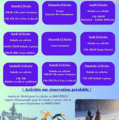 Séance de tir à l'arc à cheval