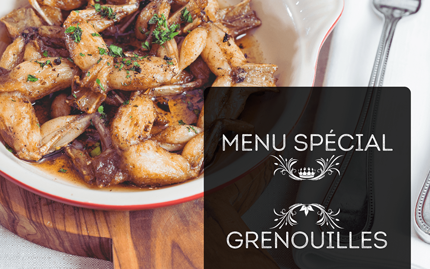 Menu Grenouilles au Fil des Rochers