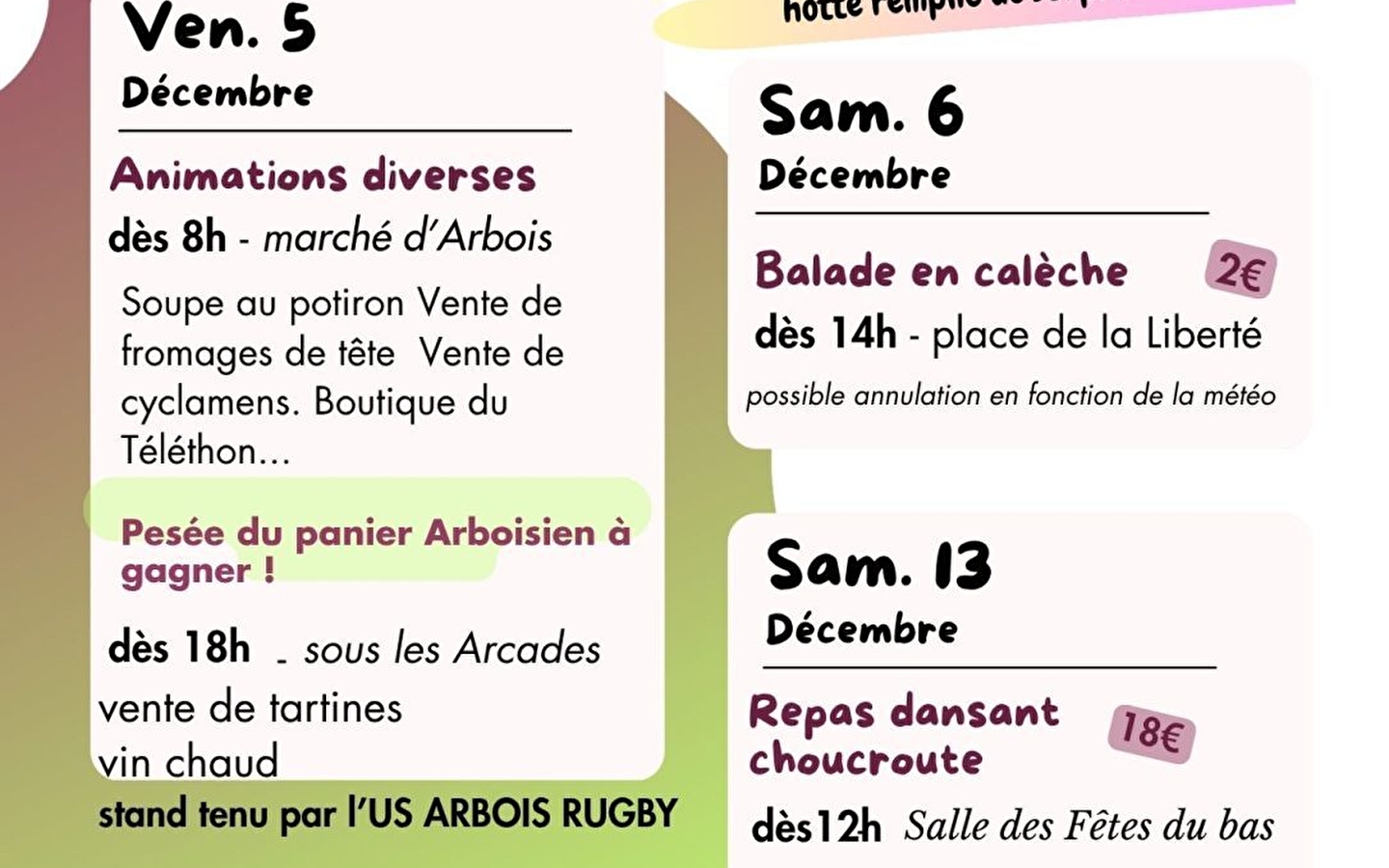 Animations du Téléthon