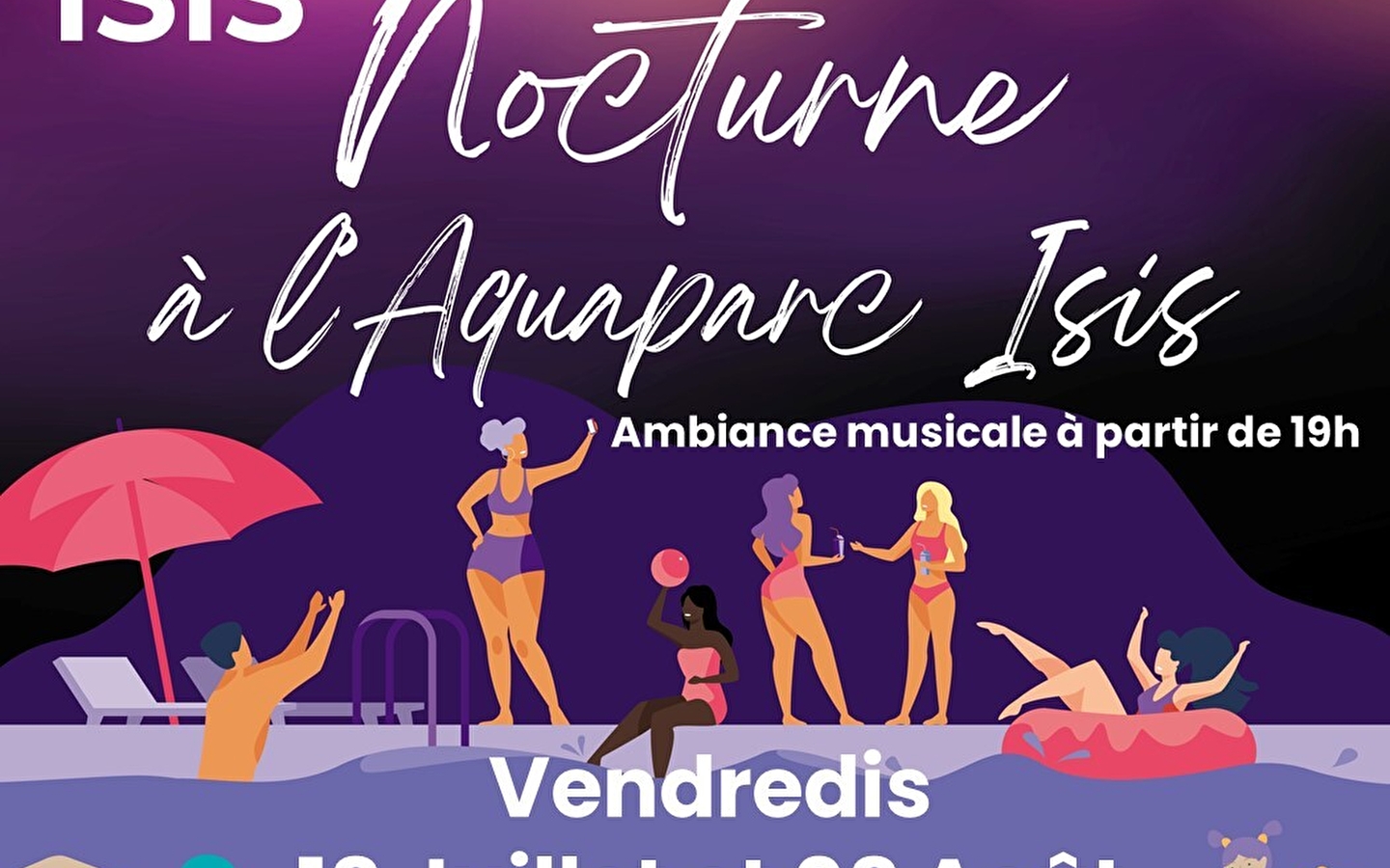 Nocturne à l'Aquaparc Isis