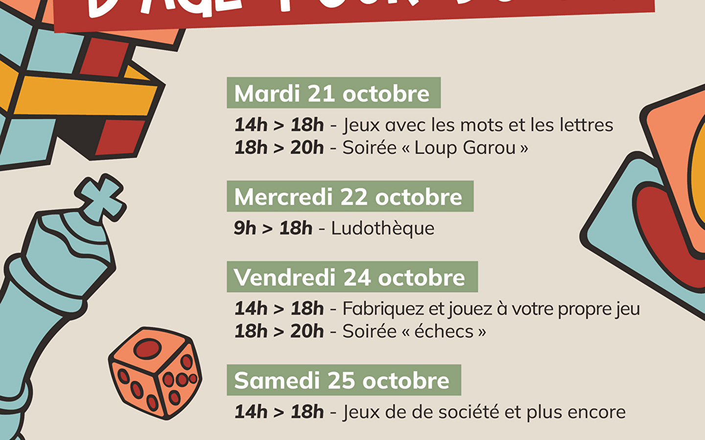 Semaines du jeu