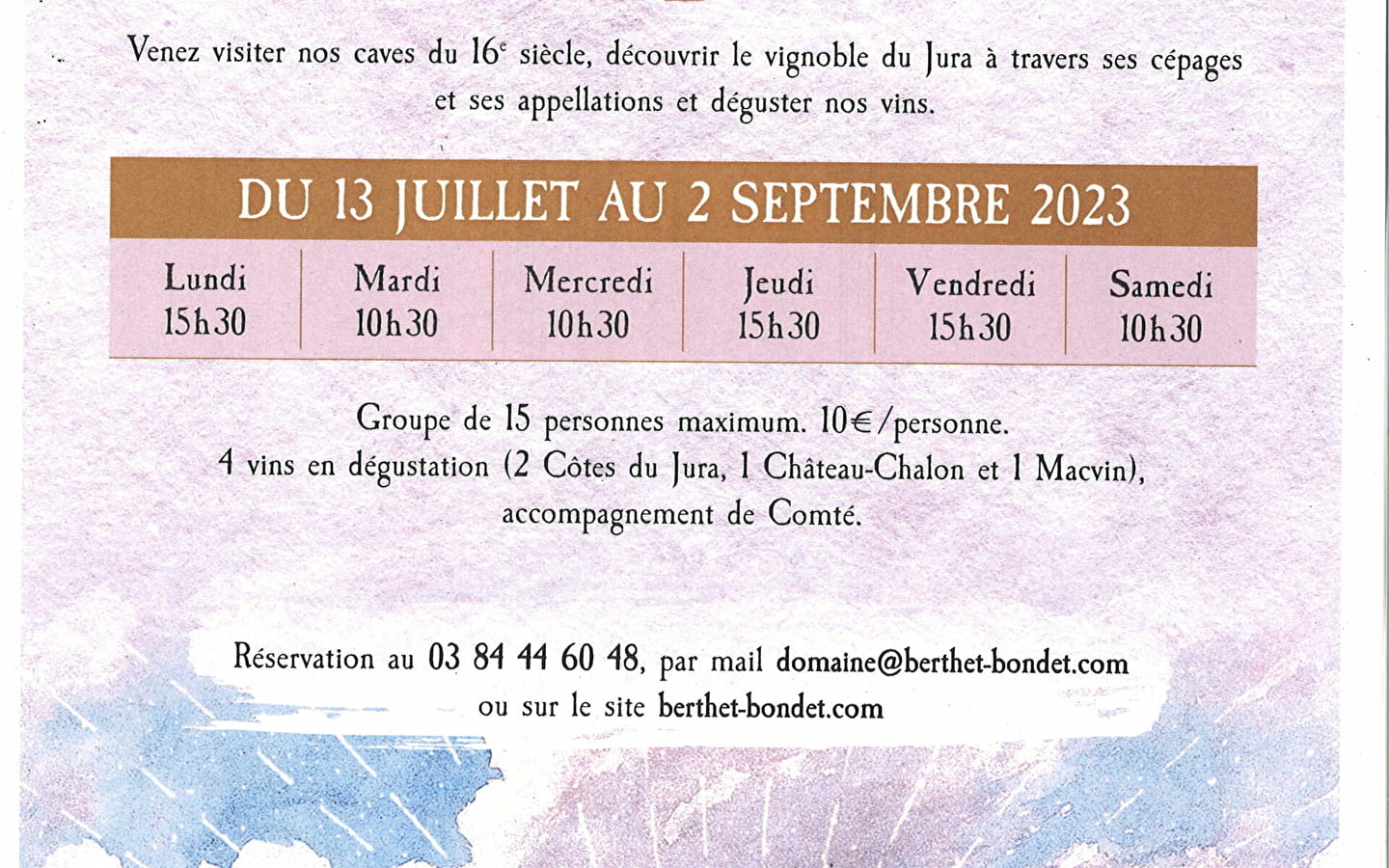 Domaine Berthet-Bondet : Visite des caves & dégustation